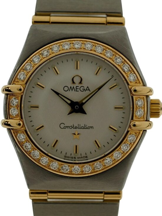 Omega 22.5mm Ladies Constellation Linen Dial+ Diamond Bezel Watch! Ref: 1267.30! main image 5